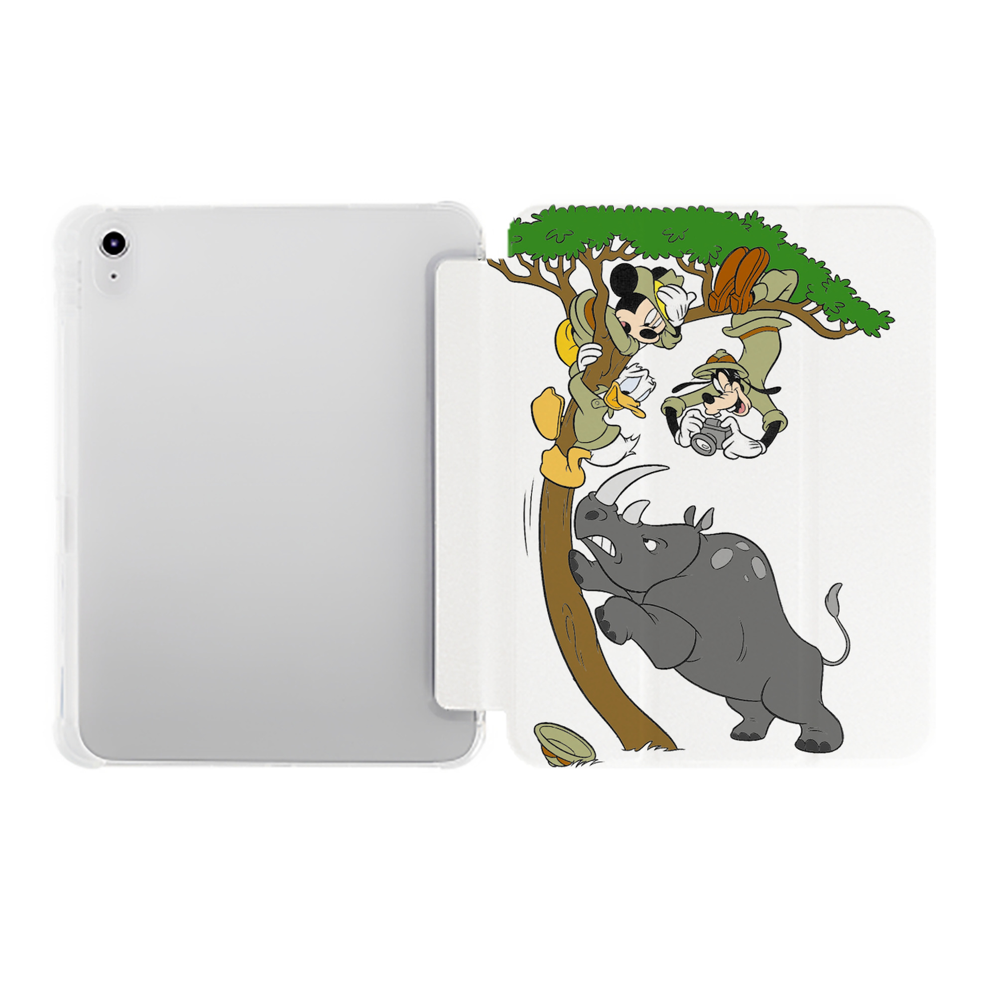 （画像用） ミッキーマウス Mickey Mouse IPad ケース ペン収納付き 三つ折りスタンド PUレザー×シリコン 対応機種9.5/10.5/10.9インチ